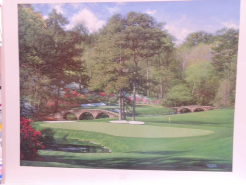 lot 51 image: Larry Dyke- The 11th At Augusta #1181 of 2950 27x33 and Birds at Seven #1182 of 1200 24x34
