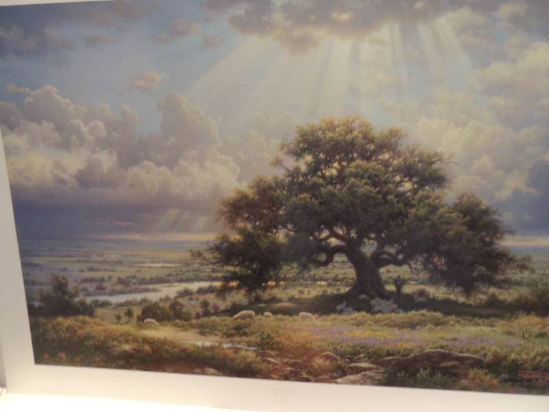 lot 55 image: Larry Dyke - Misty Paradise 21x38 and Everlasting Arms #907 of 1000 24x34