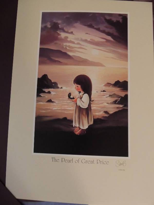 lot 58 image: The Pearl of Great Price  10 12 X 14   QTY 2  and Nativity  10 12x10 12.
