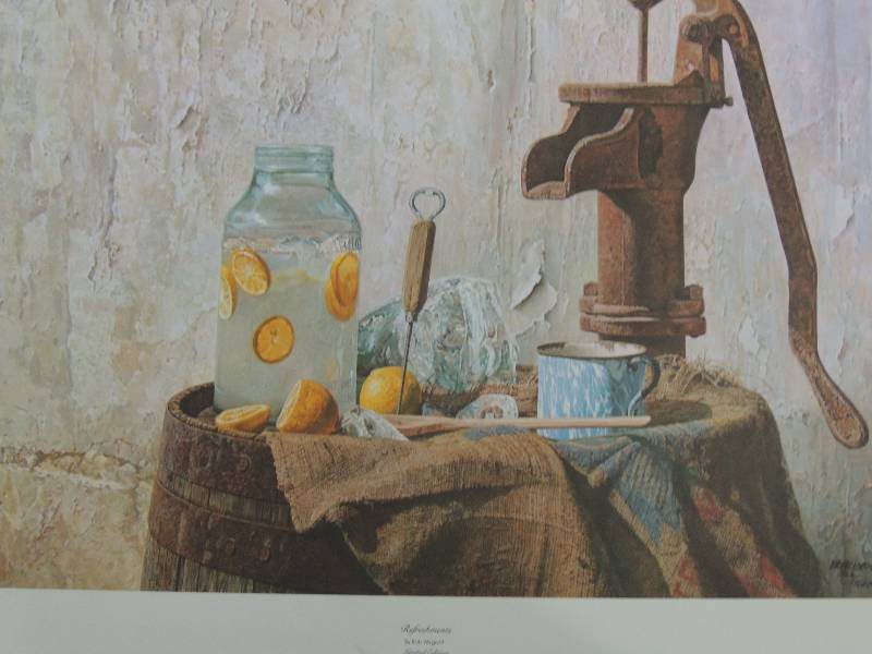 lot 81 image: Bob Wygant- Forgotten 3261500 SN 20x28.    Refreshment 3261500 SN 20x28.     George Hallmark- Hear that Lonesome Whistle 32500 20x16