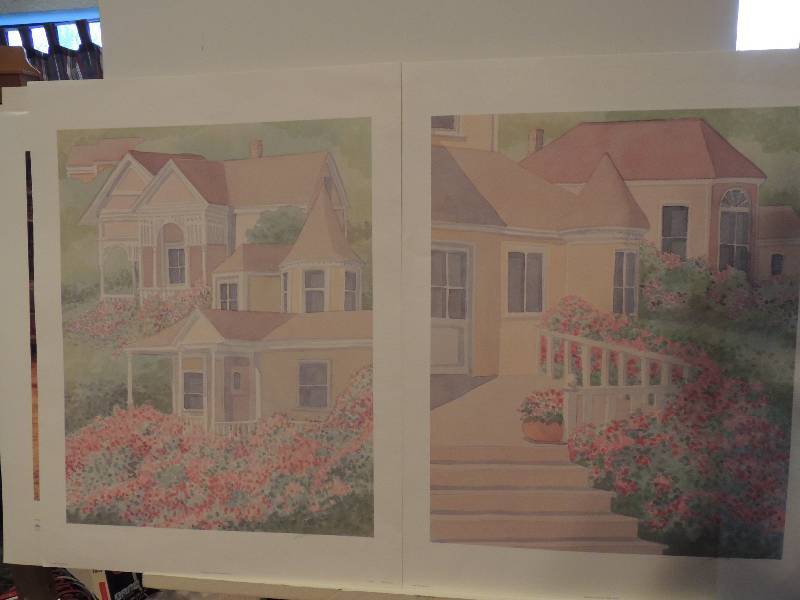 lot 84 image: Robert White- Victorian Village II Lithograph Signed 25x19.    Victorian Village Lithograph Signed 25x19