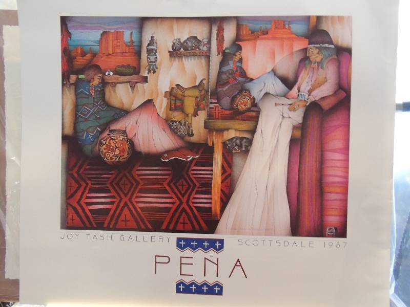 lot 101 image: Amado Mauilo Pena- Joy Tash Gallery Scottsdale AZ. 1987 27x31