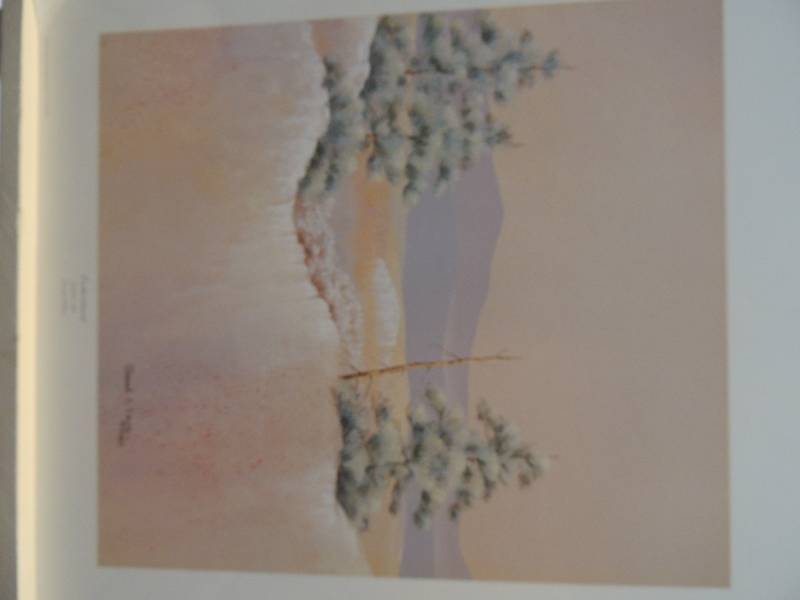 lot 112 image: Saran L. Lewis- Enchantment 2671000 signed 22x20.   George Hallmark- Winter Sunday Field street Baptist Church Cleburne Texas 4850 signed 20x28.    Loren Fry- Off to a Good Start 2531000 Signed 20x28