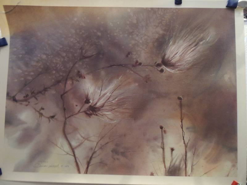 lot 125 image: Donald Krusef 795950 23x31.        Mary Vincent Bertrand- Cut flowers 5152900 Signed 20x26
