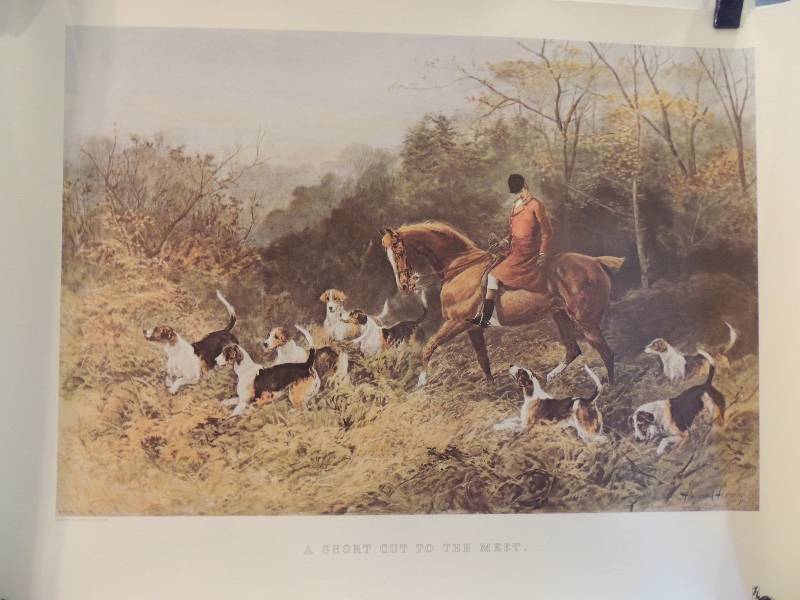 lot 132 image: Haywood Harvey- A Short Cut to the Meet #7245, print 18 12 x 27 paper 24x38,    Ben Herring (1830-1871)- Ready for the Hunt plate #1089 26x34.           Vernon Wooten- Autumn meet 6762000 signed.