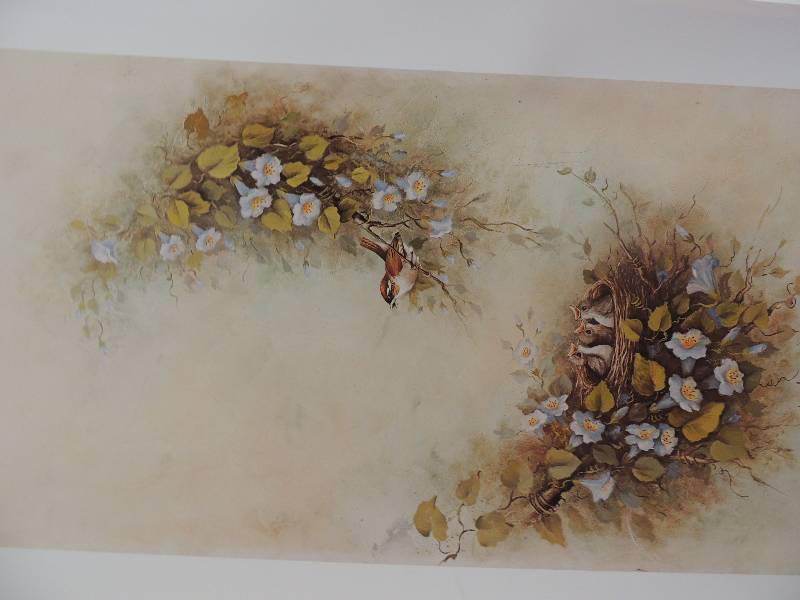 lot 141 image: Margie Morrow- Feeding the Young 414900 signed 28x16.      Watching the nest 414900 signed 28x16