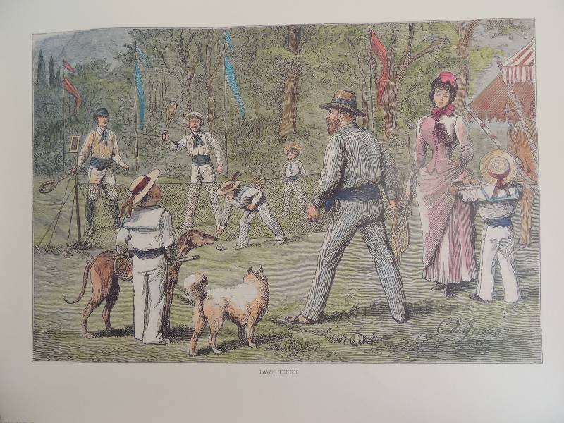 lot 143 image: C Le GRIORIS 1883- Lawn Trees 20x26.      Lawrence Toyn Bee- Tennis at Ganthrope 19x33.