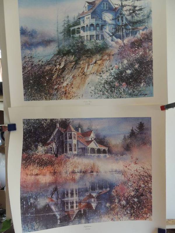 lot 147 image: Rick Burgeh- Ocean View signed 20x24.      Reflections signed 20x24