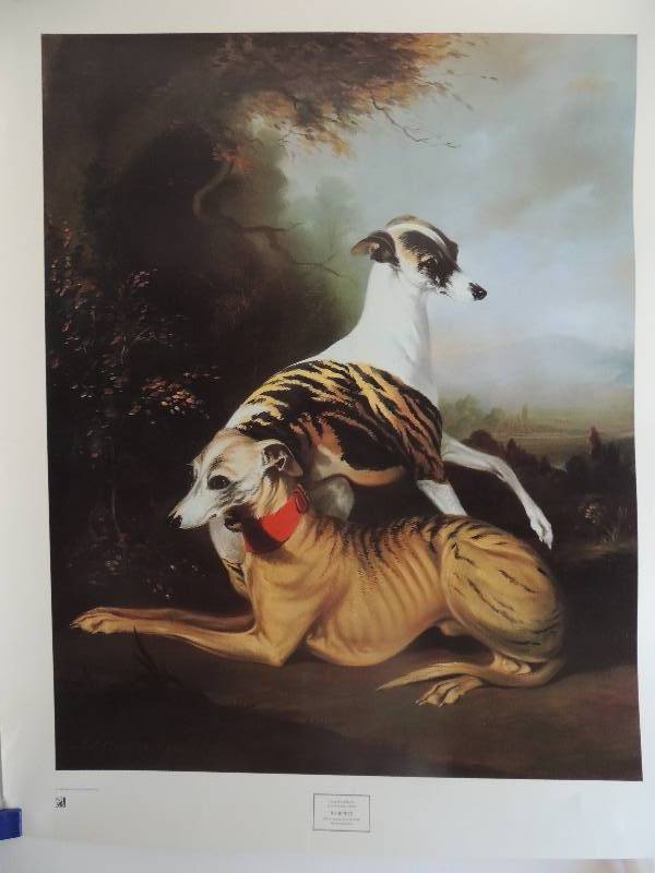 lot 150 image: Bernard de Claviere- Whippets (1981) 32x26