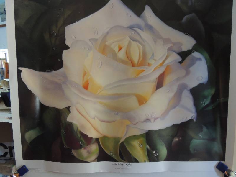 lot 156 image: Pamela Outlaw Sarkisian- Budding Softly 27x32.   Pink Love 27x32