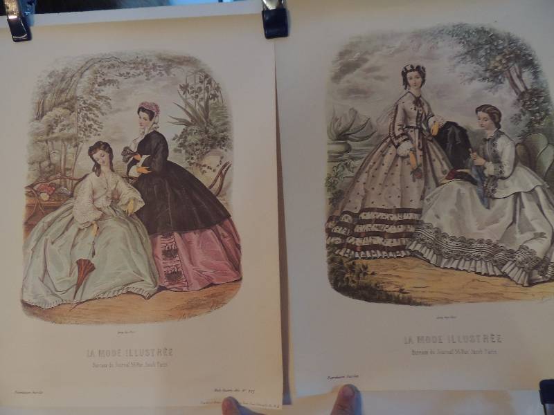 lot 163 image: La Mode Illustree Burenux De Journal Victorian #225, #226, #222, #223   16x24