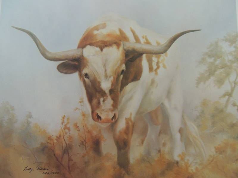 lot 188 image: Betty Allison- Proud Horns 5061000 SN 20x24