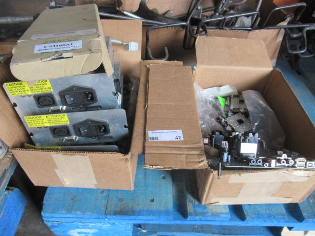 lot 42 image: HUNTER COMPUTER MOTHERBOARD ASSY 45-1069-1-1, POWER SUPPLIES AND SENSORS