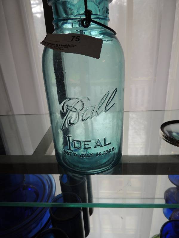 lot 75 image: Large Ball ideal topped jar