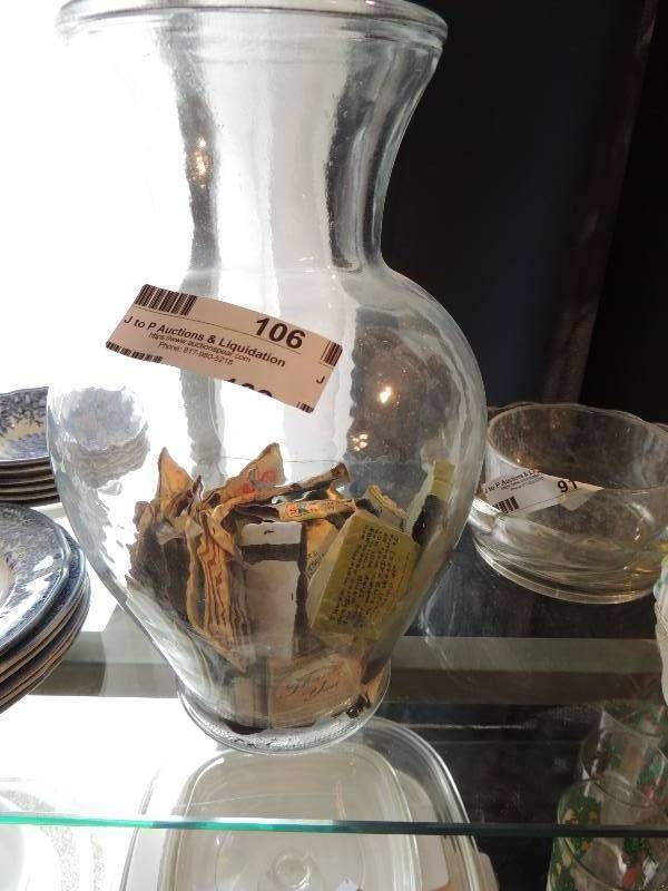 lot 106 image: Vase  WITH MATCHBOOK  matches
