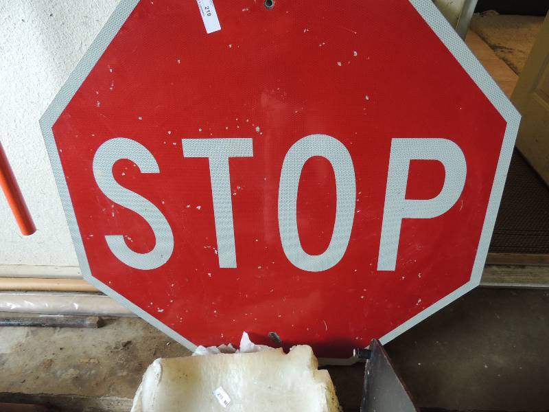lot 219 image: 36   STOP SIGN  -  Aluminum