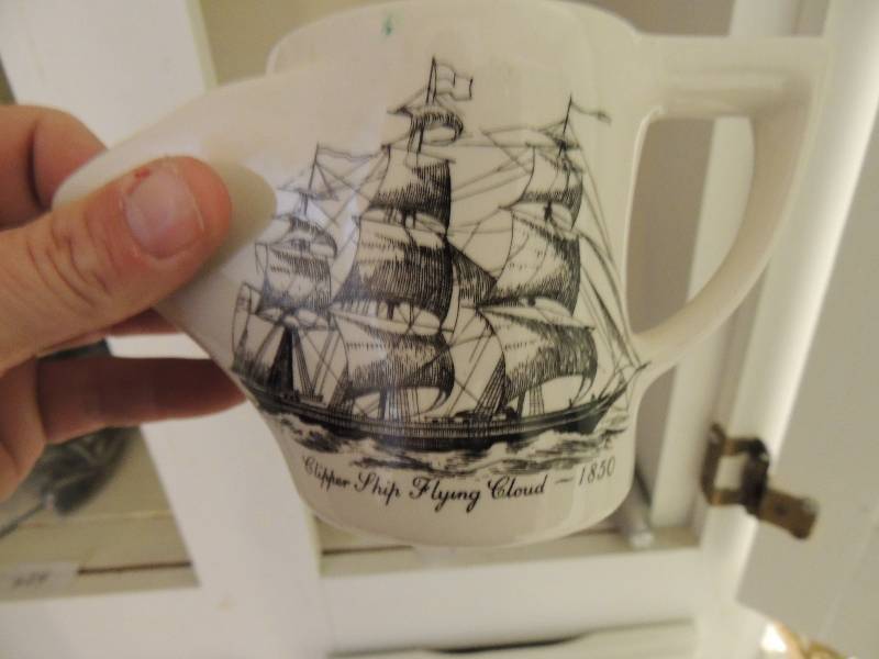lot 290 image: Lord Nelson Pottery shaving mug and brushs