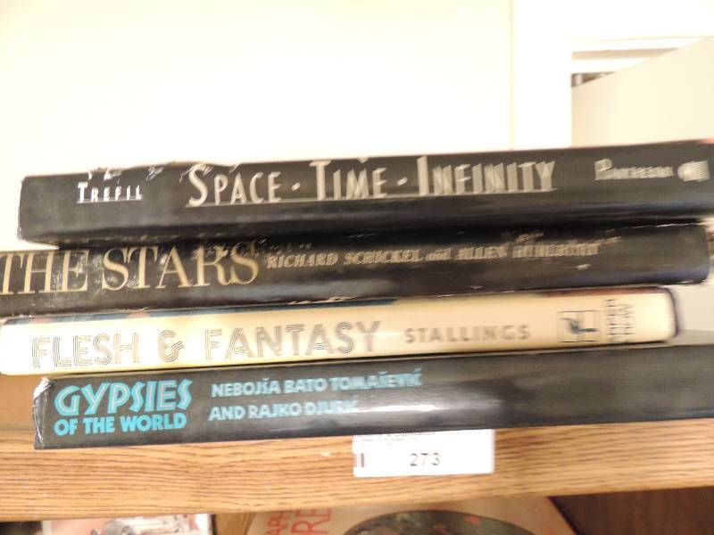 lot 273 image: 4 hardback coffee table books The Stars Flesh and Fantasy Gypsysies Life and Space Time Infinity