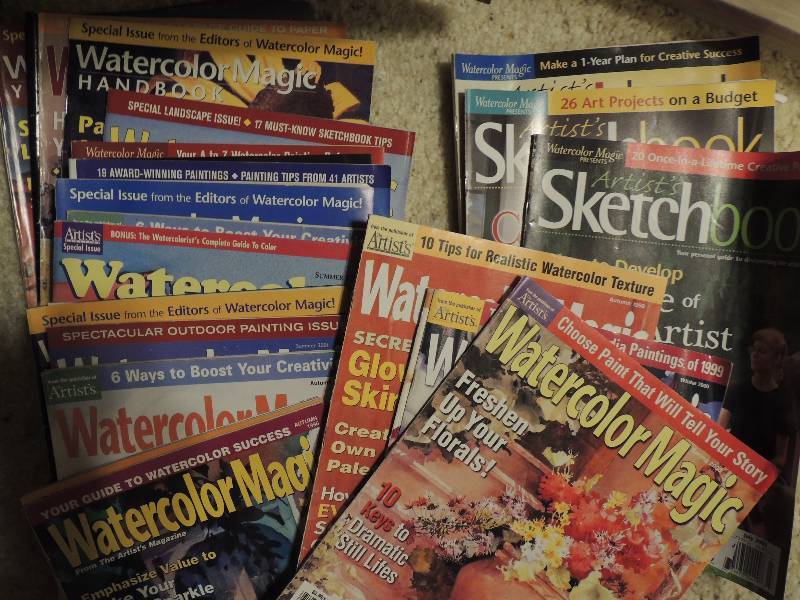 lot 238 image: Watercolor magic magazine and others x 21
