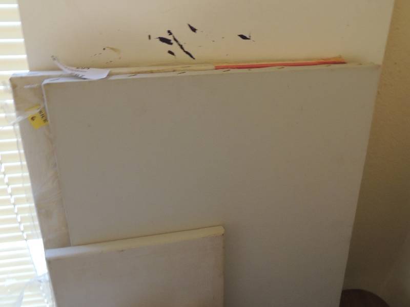 lot 267 image: 9 canvases various sizes