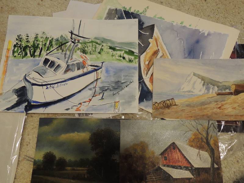 lot 245 image: Lot of original paintings and photographs