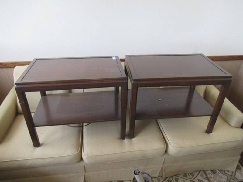 lot 13 image: WOODEN END TABLES
