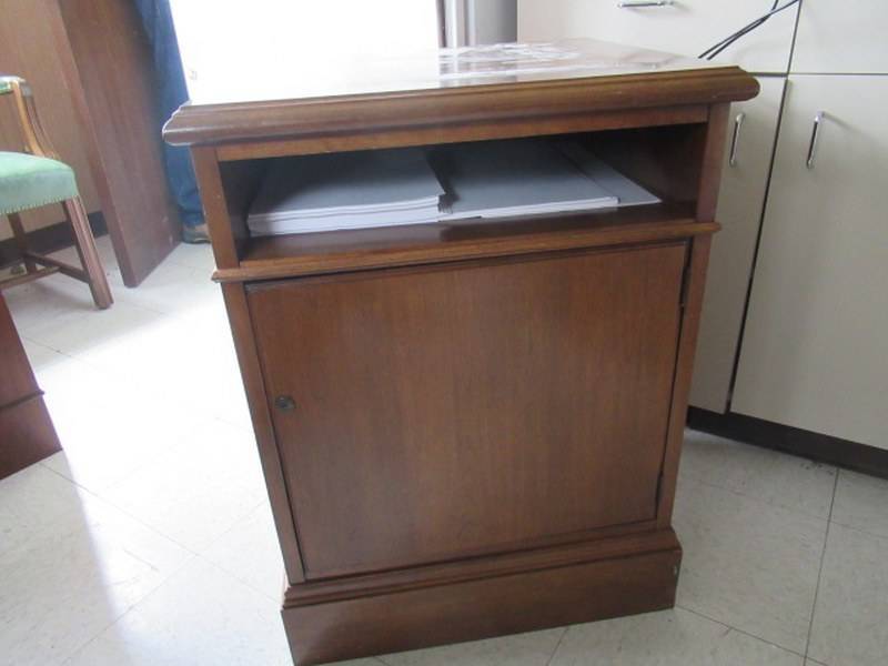 lot 60 image: WOODEN END TABLE