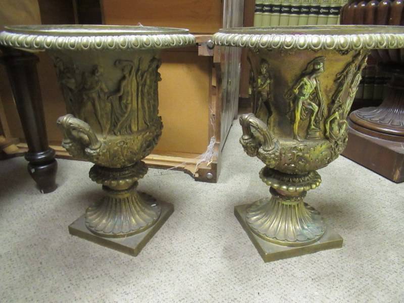 lot 77 image: SOLID BRASS PLANTERS