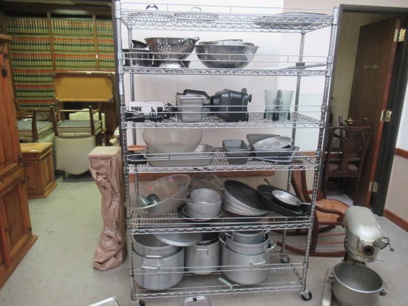 lot 84 image: NSF INDUSTRIAL SHELVING RACK
