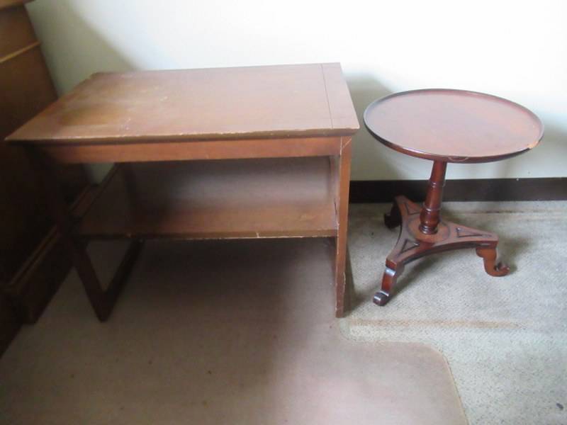 lot 91 image: HAND MADE FURNITURE AND SMALL TABLE