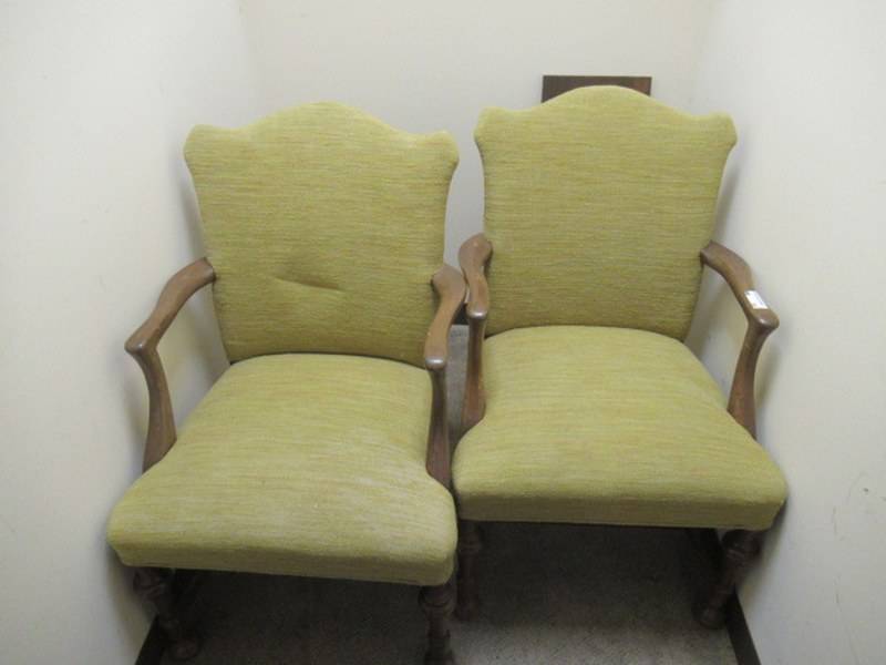 lot 95 image: VINTAGE RETRO CLOTH CHAIRS