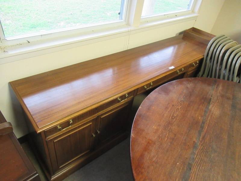 lot 121 image: VINTAGE WOODEN DESK