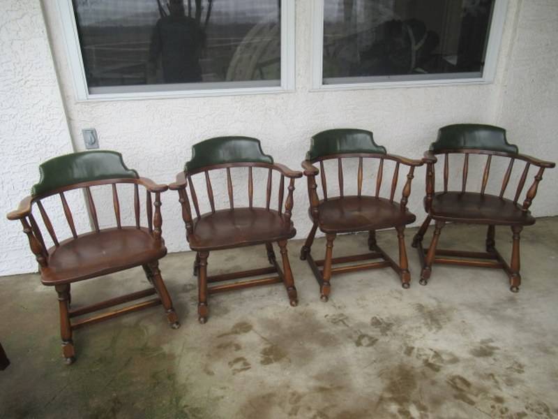 lot 149 image: WOODEN CHAIRS