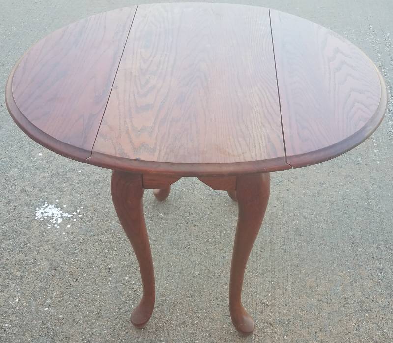 VINTAGE SIDE TABLE WITH FOLD-DOWN SIDES | *****PARTIAL ...