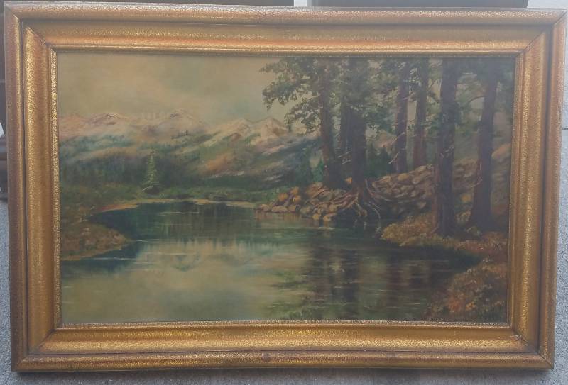 lot 12 image: OIL CANVAS PAINTING