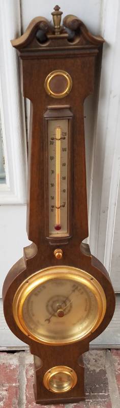 lot 77 image: VINTAGE SPRINGFIELD BAROMETER-THERMOMETER-HUMIDITY WALL PIECE
