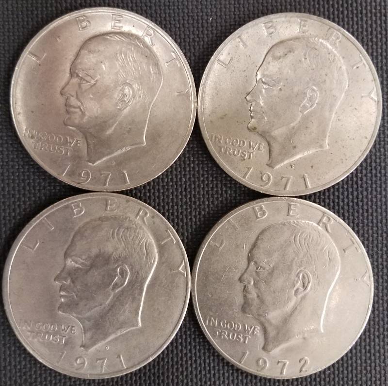 lot 123 image: EISENHOWER DOLLAR COINS (1971-1972)