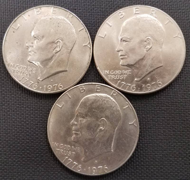 lot 124 image: 1776-1976-D BICENTENNIAL EISENHOWER DOLLAR COINS