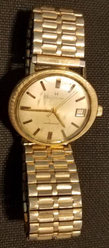 lot 141 image: VINTAGE HAMILTON AUTOMATIC MENS WRIST WATCH (10K RGP)