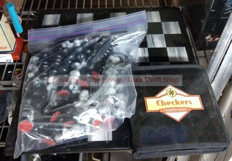 lot 70 image: Marble Chess Set and checker set