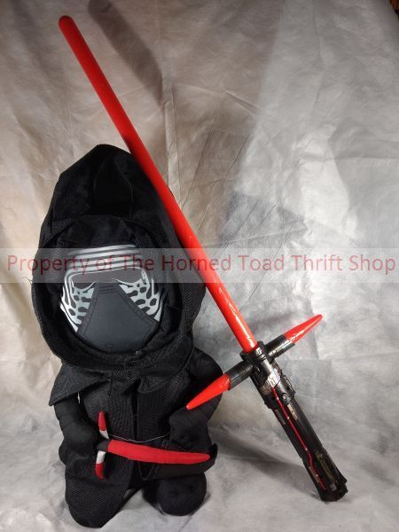 lot 293 image: Star Wars Kylo Ren Red Lightsaber and Plush Figure