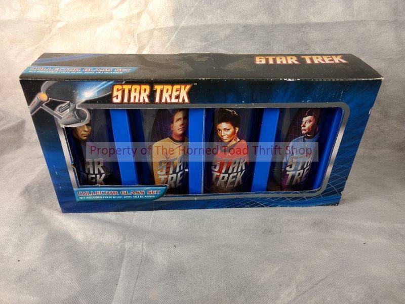 lot 281 image: Star Trek Collector Glass Set (Four 10oz Glasses) Vandor