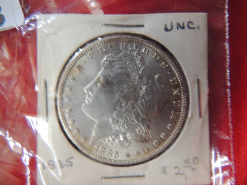 lot 123 image: Morgan Silver Dollar 1885 BRILLIANT