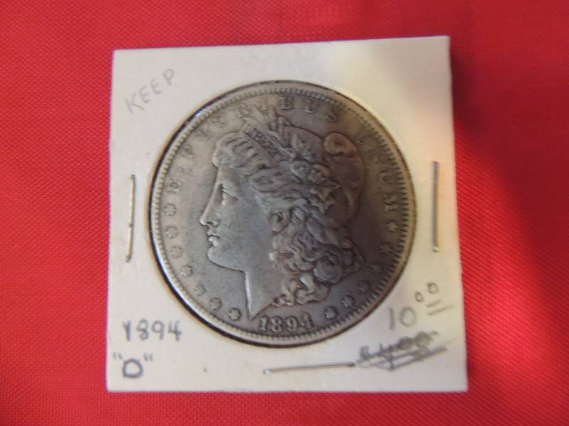 lot 9 image: Morgan Silver Dollar 1894 O    clean lines