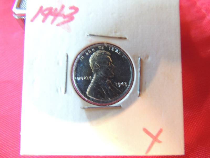 lot 20 image: Zinc Wheat Penny 1943