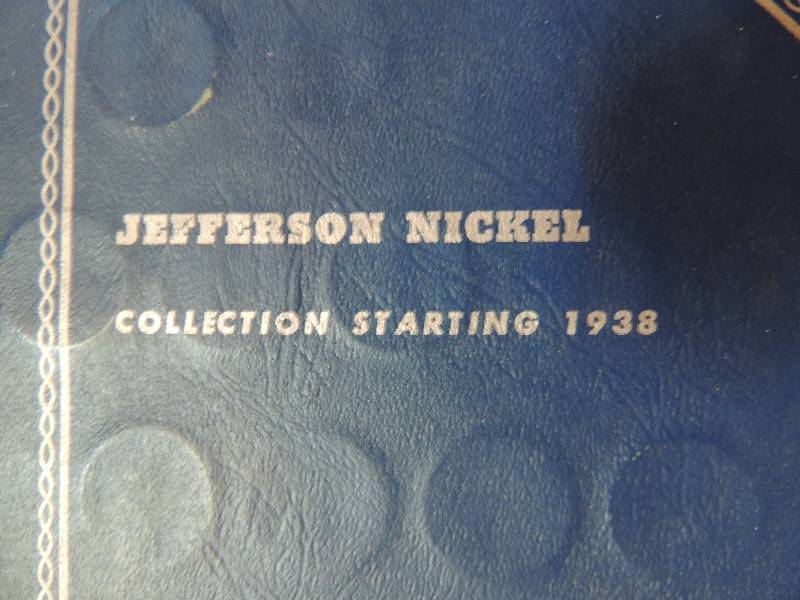 lot 41 image: Jefferson Nickel Folder 1914-1938. Contains 1939-1961. 54 of set