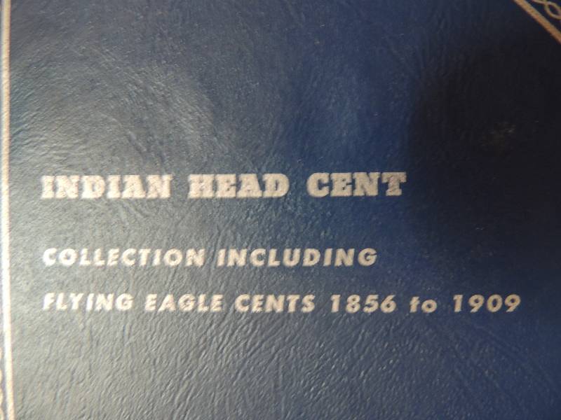 lot 35 image: Indian Head Pennies 1856-1909 coin folder. 1890, 1891,1896,1900, 1901, 1902, 1903, 1904, 1905, 1906, 1907 and 1908. Contains 12 of set.