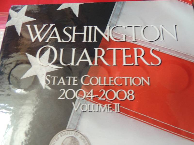 lot 33 image: Washington Quarters State Collection 2004-2008 Volume II. 10 quarters ( missing 40 of set)