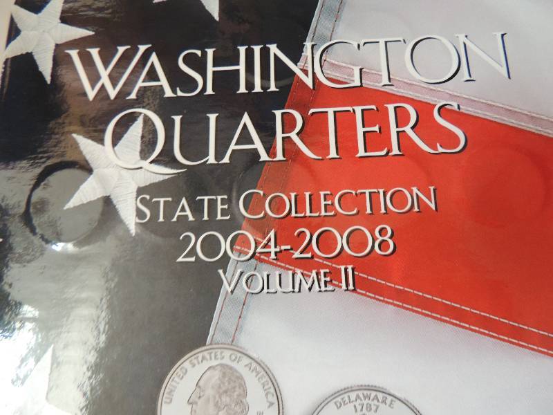 lot 34 image: Washington Quarters State Collection 2004-2008 Volume II. 8 quarters ( missing 42 of set)