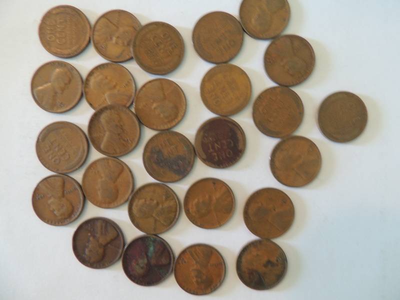 lot 46 image: Wheat Penny  1925. Qty 25